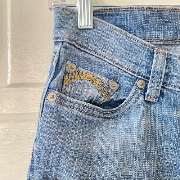 LEVI'S 524 Too Superlow Embroidered Boot Cut Women's Jeans Size 1M - Picture 2 of 10
